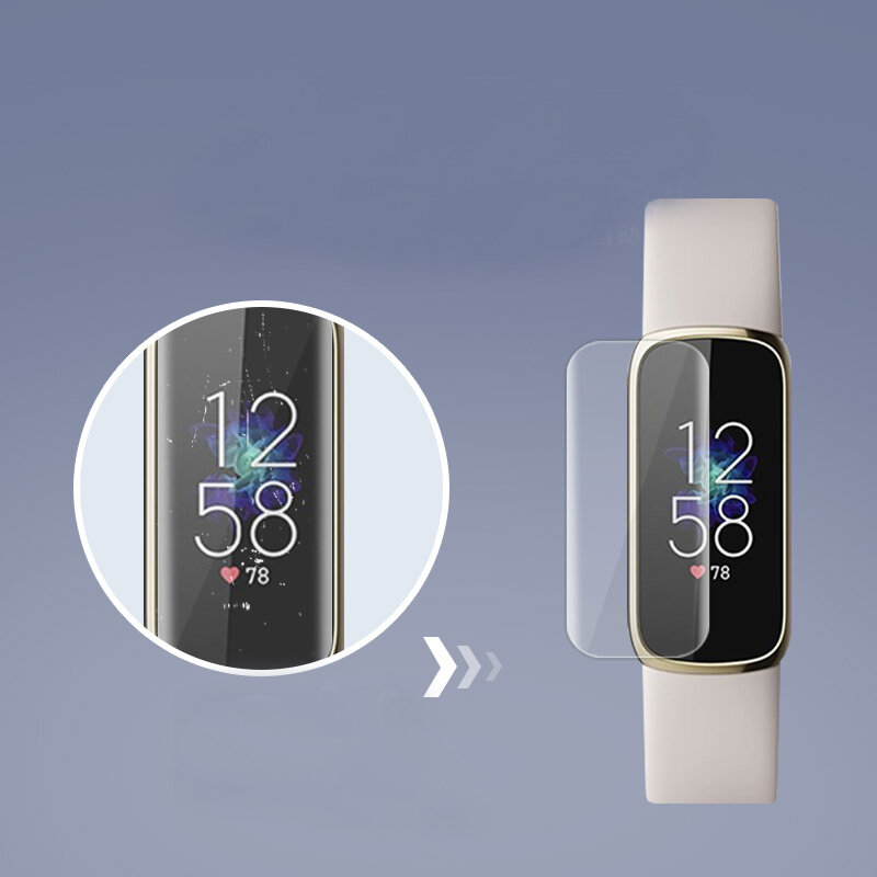 طبقة واقية شفافة من مادة البولي يوريثان الناعم ، شريط ذكي ، غطاء واقي شاشة معصمه ، ملحقات Smartband ، مناسب لشحن Fitbit 6 ، 5 ، 4 ، 3