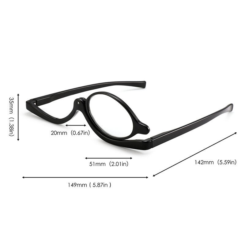 JM-نظارات قراءة للمكياج للنساء ، عدسات مكبرة ، قابلة للقلب