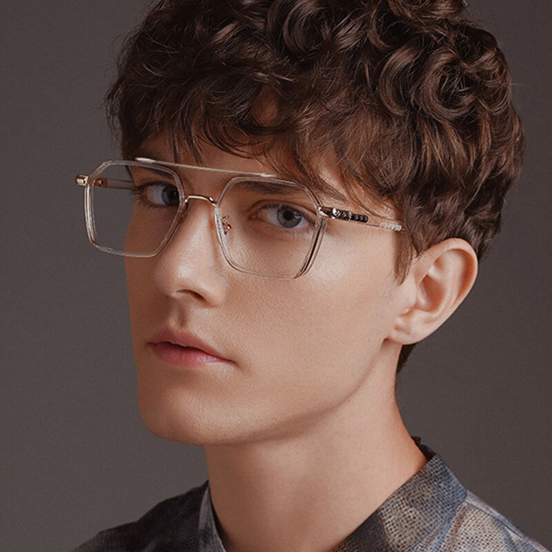شاونا-إطار نظارة ريترو مربع ، مضاد للضوء الأزرق ، مصمم للعلامة التجارية ، إطارات نظارات بصرية شهيرة