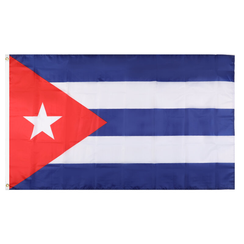 شحن مجاني كوبا العلم راية 90X150cm معلقة البوليستر أعلام وطنية الكوبية للزينة