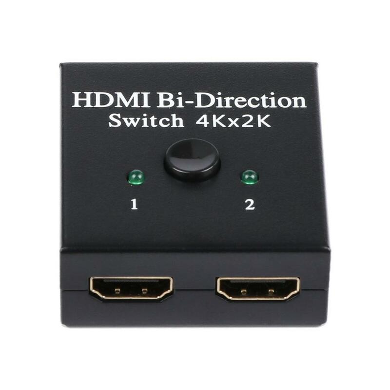 مفتاح HDMI ثنائي الاتجاه ، 2 × 1 ، 1 × 2 ، محدد ، ثلاثي الأبعاد ، متوافق مع HDTV ، مشغل blu-ray ، صندوق التلفزيون الذكي ، إلخ GT