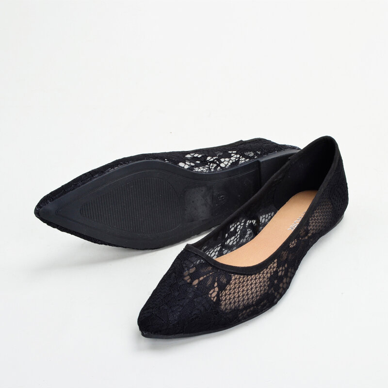 النساء حذاء مسطح Autum الصيف السيدات المتسكعون لينة مريحة تنفس الأسود أشار تو خمر حذاء كاجوال للمرأة 2021