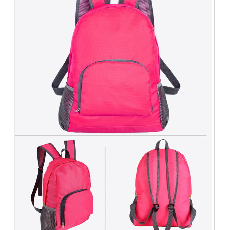 Unisex Foldable Bag Outdoor Backpack Portable Camping Hiking King Print Pink Traveling Daypack Leisure Unisex Sport Bag Backpack