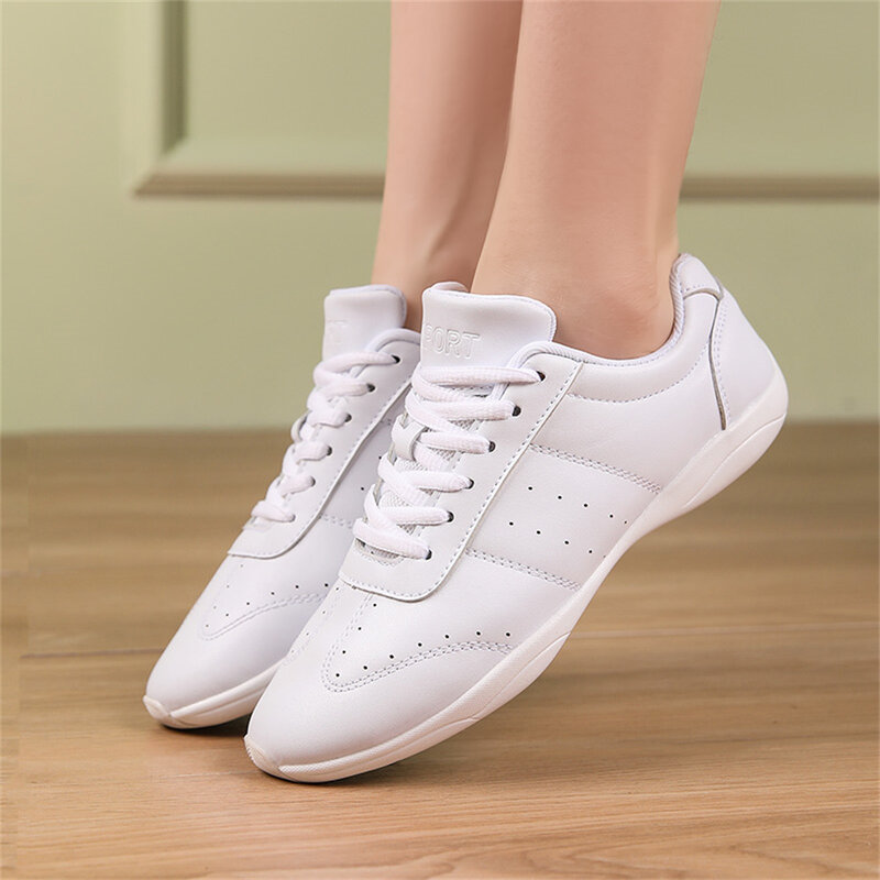 ARKKG-أحذية الرقص التشجيع للأطفال ، أحذية رياضية للشباب للبنات ، التدريب الرياضي ، أحذية التمارين الرياضية التنافسية ، أبيض