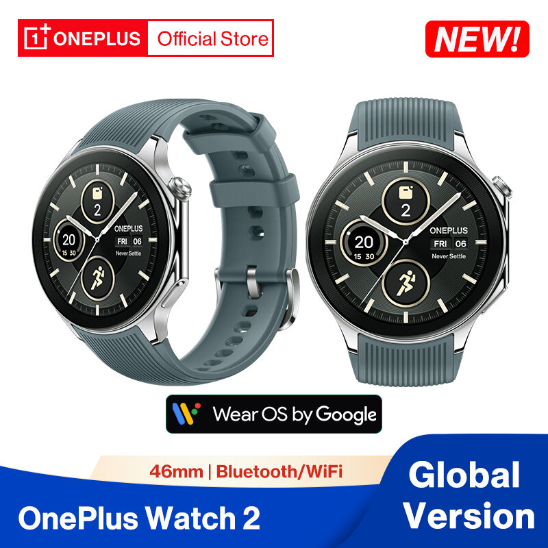 ساعة OnePlus-الإصدار العالمي 2 ، سنابدراجون W5 ، 2 جيجابايت ، 32 جيجابايت ، شاشة عرض AMOLED ، ملابس Google OS 4 ، تردد مزدوج ، GPS ، NFC
