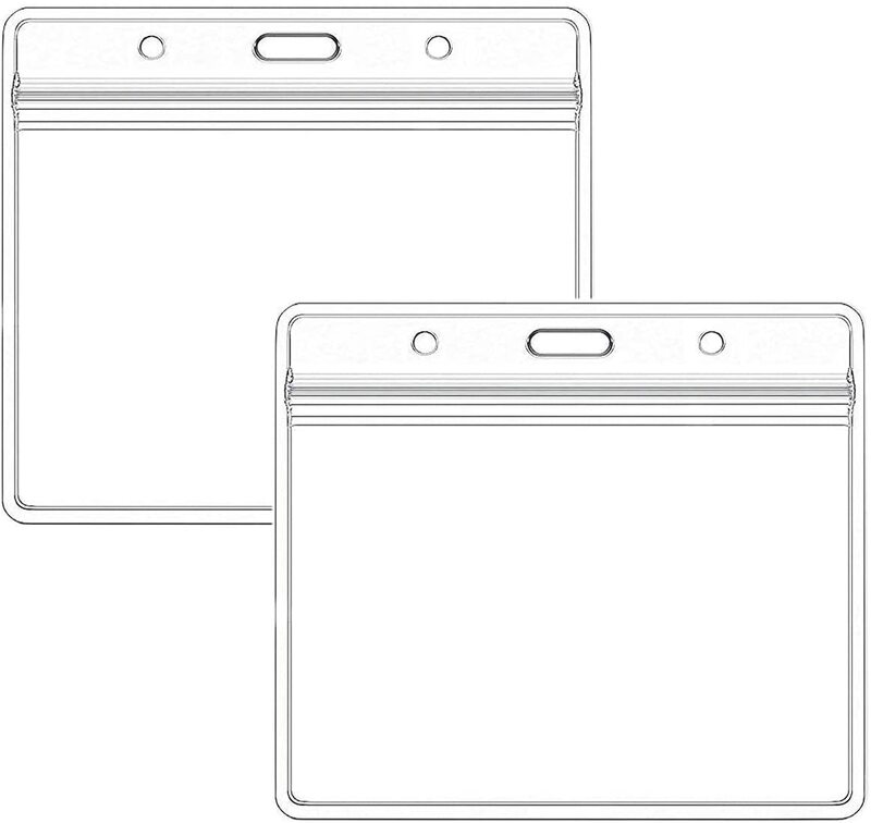 20 قطعة اسهم ID شارة حامل Id شارة حافظة مقاوم للماء كم الحقيبة البلاستيك حامي البلاستيك واضح مقاوم للماء لوحة اسم