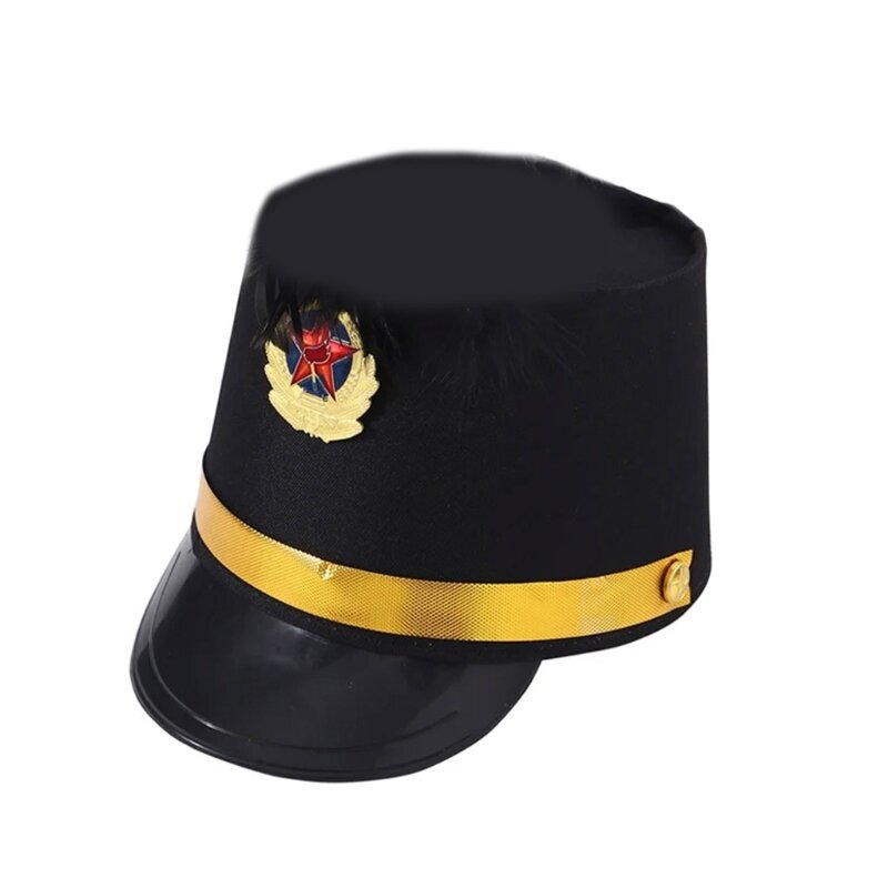 قبعة تنكرية للمراهقين للعروض، قبعة طبلة رئيسية من أجل قبعة عرض الجندي التنكرية