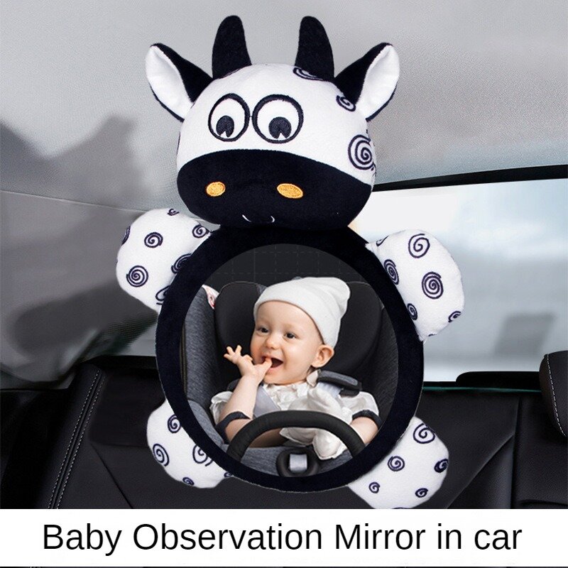 طفل سيارة مرآة الرؤية الخلفية ، عكس عاكس ، مقعد الطفل ، لوازم لعبة ، معلقة ، أسود ، أبيض ، مراقبة الأطفال
