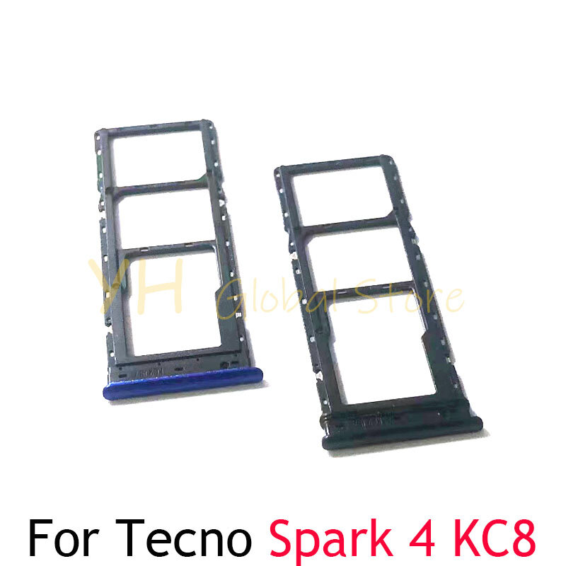 حامل صينية فتحة بطاقة Sim ، قطع غيار ، Tecno Spark 4 ، KC2 ، KC8