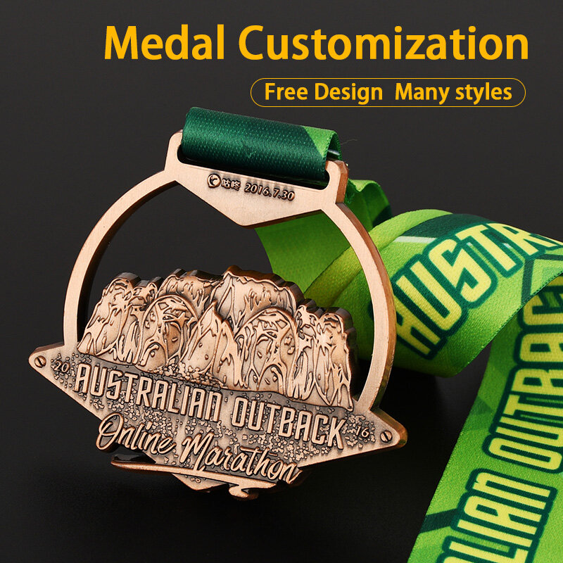 ميدالية الجري الرياضية تخصيص الميداليات المعدنية ماراثون الجري كرة القدم لعبة البيسبول ميداليات الهدايا التذكارية الرياضية طباعة مجانية