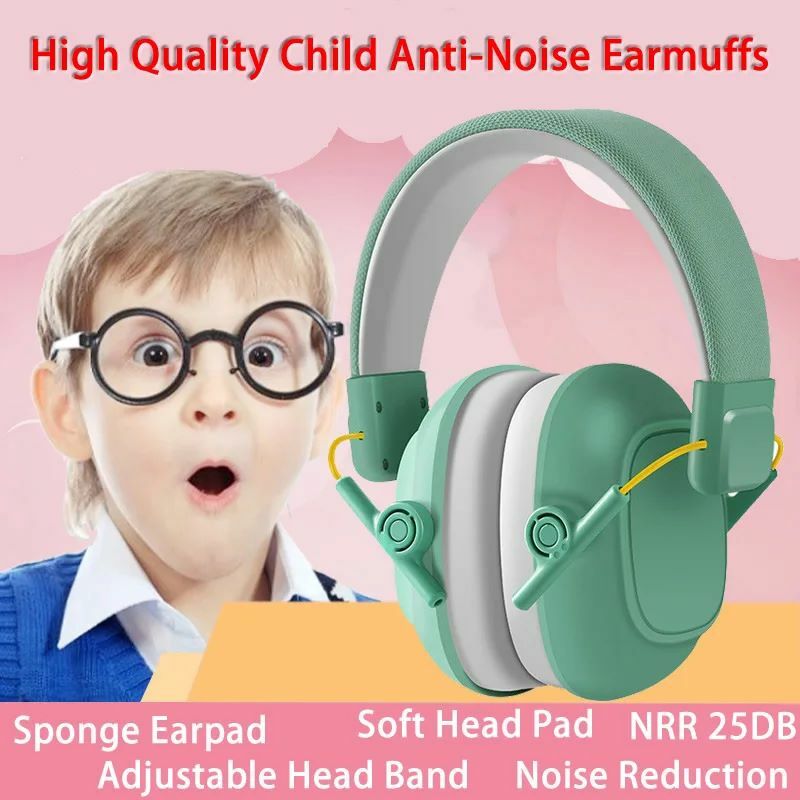 سماعات رأس قابلة للتعديل لإلغاء الأذن للأطفال ، سماعات رأس مضادة للضوضاء ، حماية السمع ، دراسة الطفل ، النوم ، غطاء رأس للحد من الضوضاء
