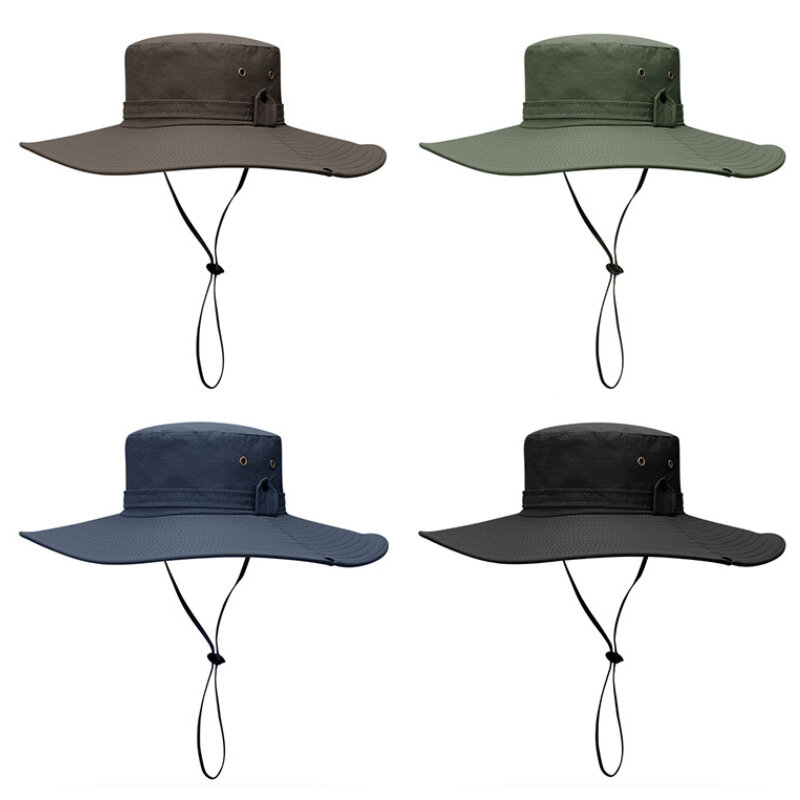 جديد الشمس حماية الصيد قبعة الصيف تنفس شبكة التخييم التنزه قبعات مكافحة الأشعة فوق البنفسجية الشمس قبعة تسلق الجبال قبعات الرجال بنما قبعة