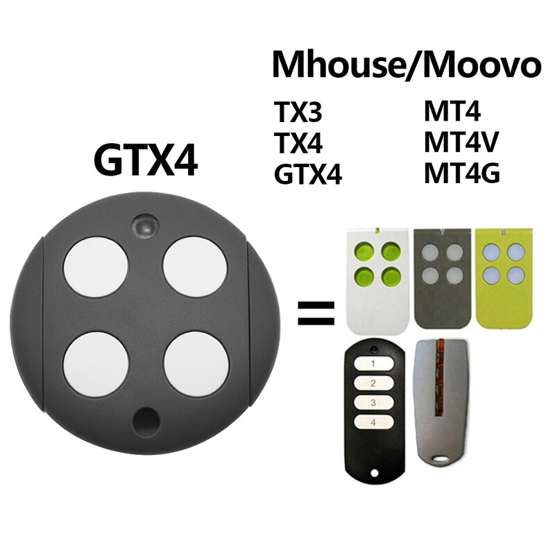 Mhouse MyHouse كراج عن بعد التحكم TX4 TX3 GTX4 بوابة التحكم 433 ميجا هرتز المتداول رمز الارسال MOOVO MT4 MT4V MT4G