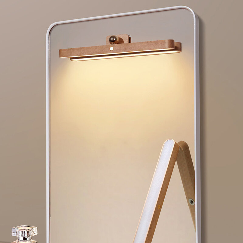 مصباح حائط خشبي LED ليلي بمنفذ USB ، خزانة مطبخ قابلة للدوران بزاوية 360 درجة ، مصباح إضاءة للخزانة المنزلية ، مصباح لطاولة التحرك بجانب السرير
