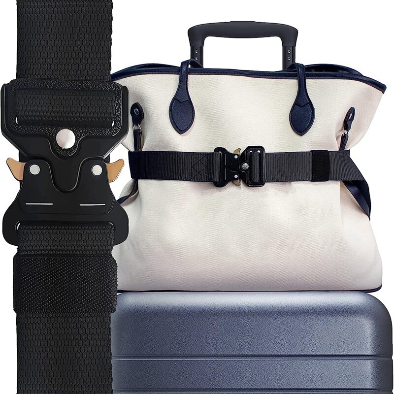 حزام الأمتعة قابل للتعديل أنيق ، حزام السفر لحقيبة ، المطار ، النساء والرجال