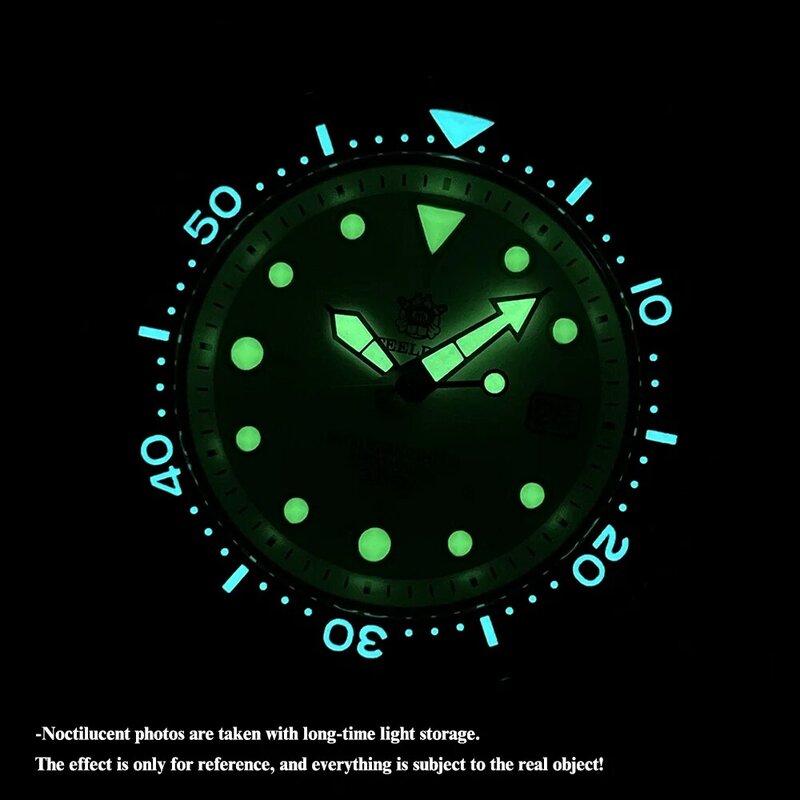 ساعة يد ميكانيكية للرجال ، ساعات أوتوماتيكية SD1975 ، ساعة غوص ، ساعة مضيئة C3 ، مرآة ياقوت ، مقاومة للماء 300 متر
