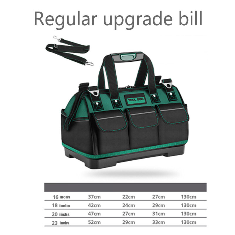 جديد حقيبة أدوات متعددة الوظائف مزدوجة استخدام مربع 16 "18" 20 "23" 1680 D أكسفورد حقيبة ملابس أعلى واسعة الفم كهربائي أكياس أداة صندوق