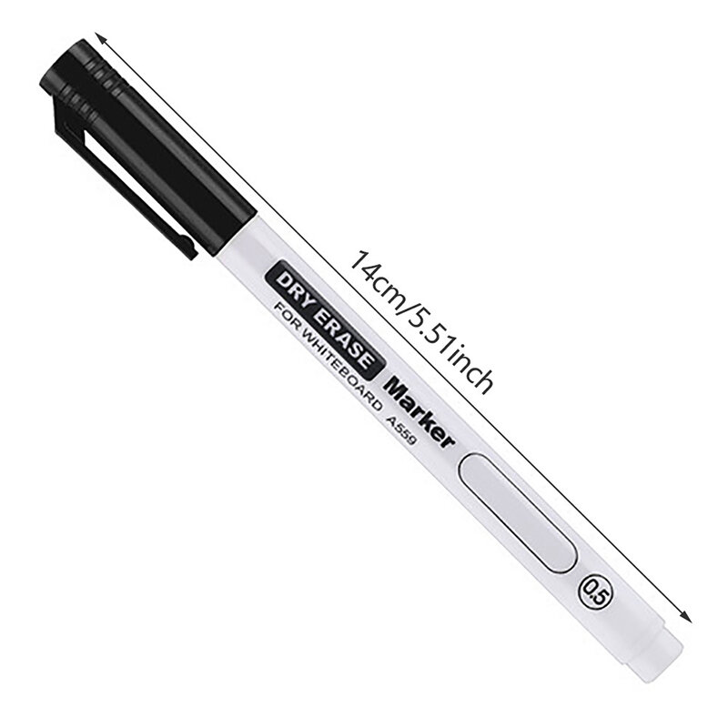 قلم سبورة قابل للمسح رفيع للغاية 0.5 مللي متر قلم مسح جاف فحص مكتبي قلم ماركر مضاد للمياه