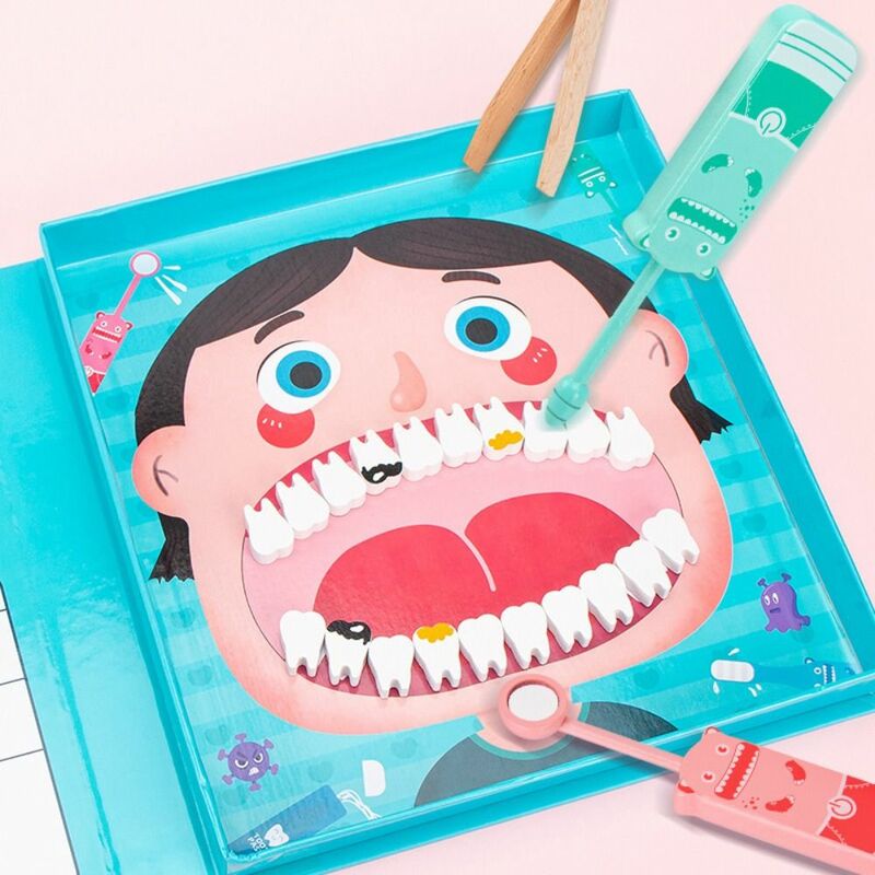 تسوس الأسنان التظاهر اللعب لعب الطبيب ، مونتيسوري محاكاة التعليم المبكر ، طبيب الأسنان لعب الأدوار ، طبيب آمن