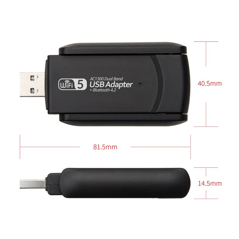 محول دونجل بواي فاي USB مع نطاق مزدوج ، جهاز استقبال لاسلكي خارجي ، USB ، دونجل إيثرنت لان ، بلوتوث ، e7.5 G ، 5G ، Mbps