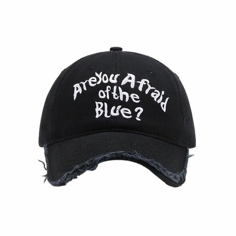 قبعة بيسبول مطرزة للنساء ، على الطراز الكوري ، هل أنت خائف من السفر الأزرق ، قبعة Snapback ، أقنعة الشمس