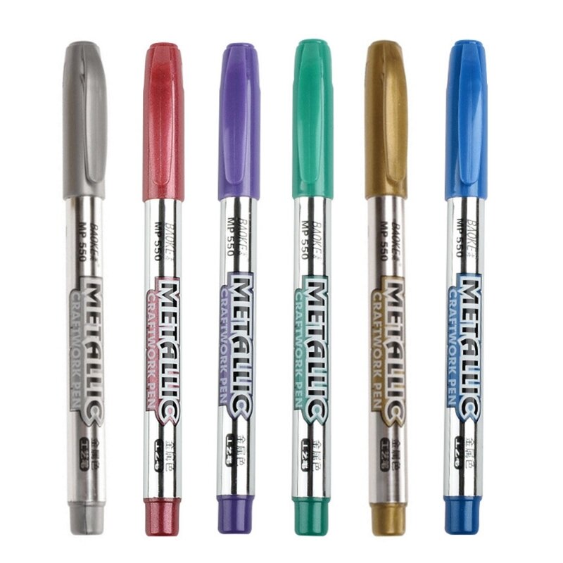قلم طلاء للأعمال اليدوية قلم تحديد دائم لرسم مستلزمات الطلاب متعدد الألوان