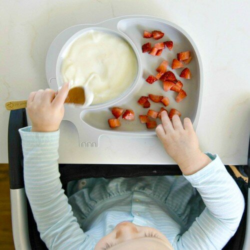Ferhome الفيل نموذج مقسمة طبق الطعام وجبة الطفل طبق أطفال