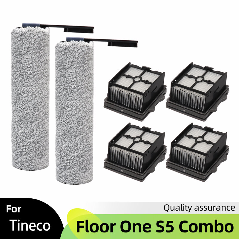 ل Tineco Floor ONE S5 كومبو مجموعة مكنسة كهربائية لاسلكية للرطب والجاف استبدال فرشاة الأسطوانة وملحقات مرشح HEPA فراغ