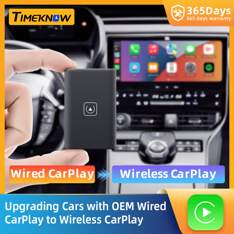 Timeknay-محول مشغل سيارة لاسلكي لأجهزة iPhone ، مشغل وسائط متعددة USB للسيارة ، أودي ، بورش ، فولكس فاجن ، فولفو ، فورد ، نيسان