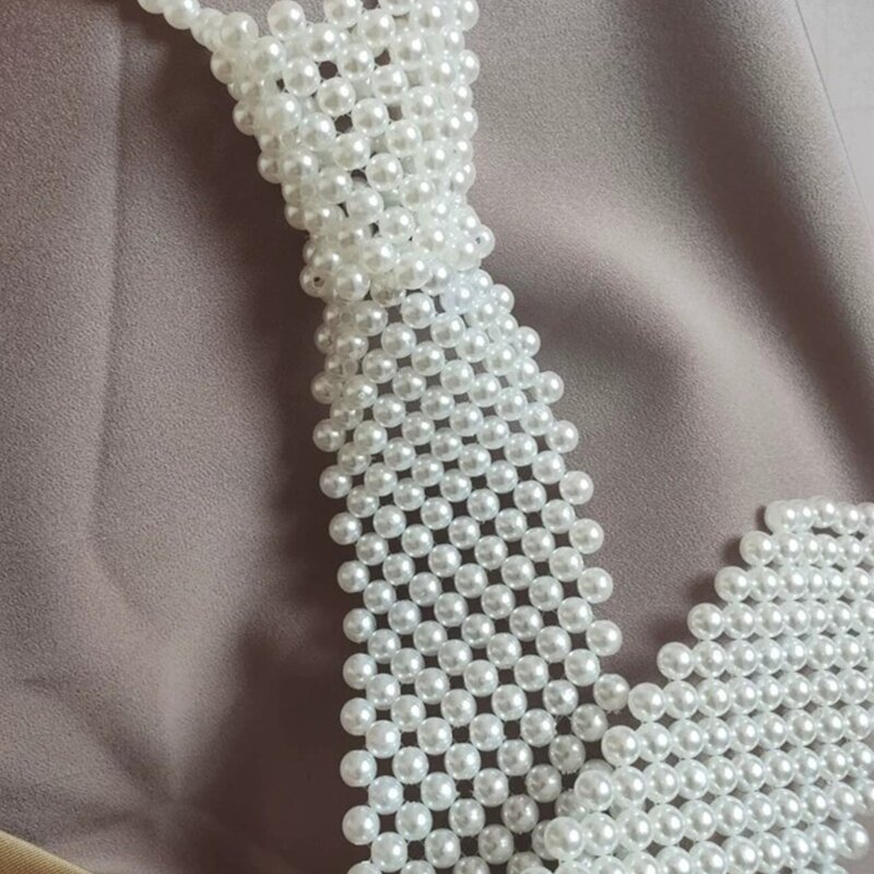 أزياء قابل للتعديل طول اللؤلؤ حبة بووتي كلية السيدات القمصان ربطة دروبشيب