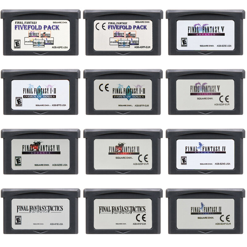 وحدة تحكم خرطوشة ألعاب GBA ، سلسلة خيالية fffinal ، بطاقة ألعاب فيديو 32 بت