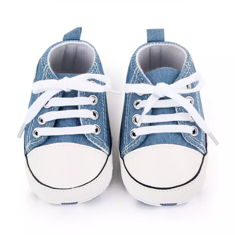 أحذية رياضية قماشية غير قابلة للانزلاق للأطفال للجنسين, أحذية أطفال، لحديثي الولادة، صبيان وبنات، تناسب تعلم المشي لأول مرة، كلاسيكية، مطبوعة، نجمة