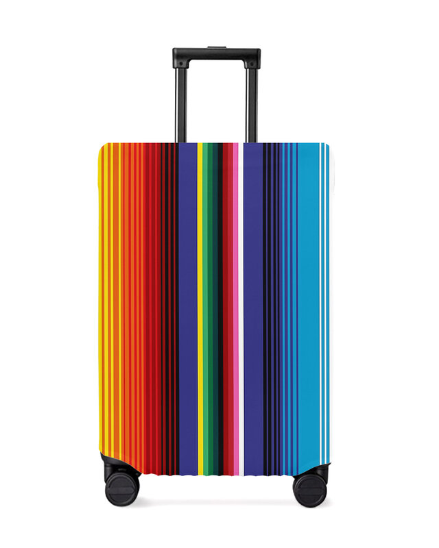 المشارب الملونة طباعة غطاء الأمتعة السفر ، غطاء الأمتعة مرنة ، حقيبة حقيبة ، غطاء غبار ، الملحقات المكسيكي