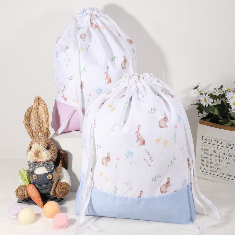 حقيبة تخزين حلوى أرنب عيد الفصح ، تصميم أرنب فائق النعومة ، حقيبة هدايا مزخرفة ، ديكور منزلي