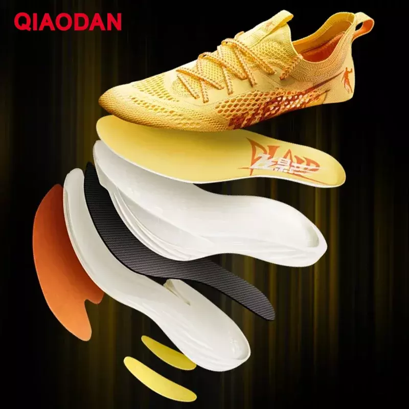 QIAODAN FEIYING-أحذية ركض احترافية للرجال ، أحذية رياضية بلوح كربون ، امتصاص الصدمات ، منقوشة ، ماراثون ، BM23230290T