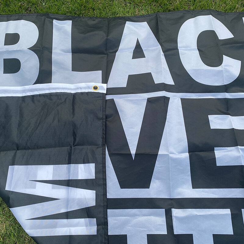 Aerlxemrbrae 150X90CM الولايات المتحدة العلم الأسود حياة المادة العلم BLM السلام الاحتجاج في الهواء الطلق راية