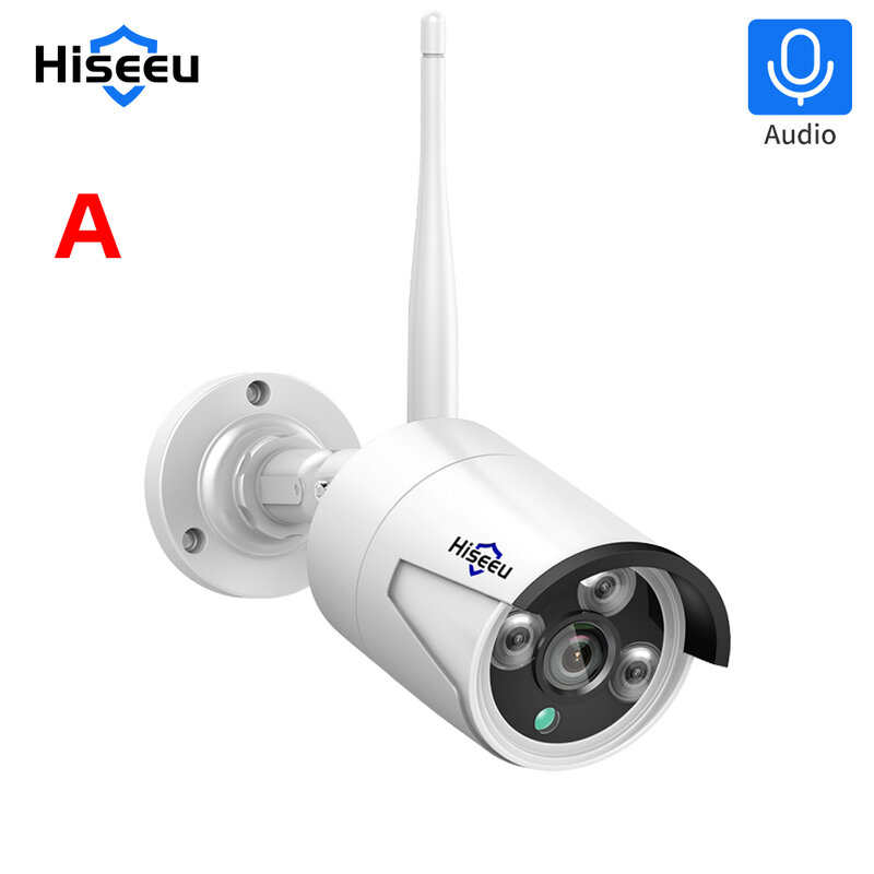 Hiseeu-كاميرا IP لاسلكية للأمن ، ونظام الدوائر التلفزيونية المغلقة ، 3MP ، 1080P ، واي فاي ، في الهواء الطلق ، مقاوم للماء ، وعرض Eseecloud التطبيق ، 5MP