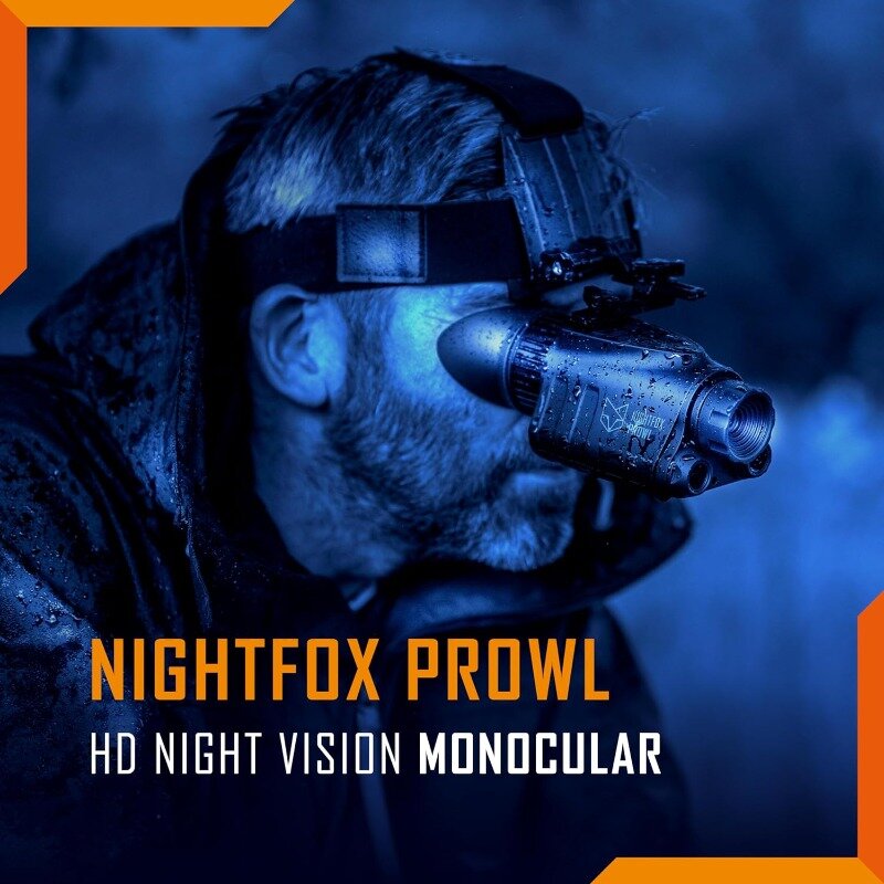 نظارات Nightfox-prowal للرؤية الليلية ، تسجيل عالي الدقة ، 32 جيجابايت ، تكبير 1 × ، مثبت على الرأس ، بوف عريض 54 درجة ، IR مزدوج ، 940 نانومتر