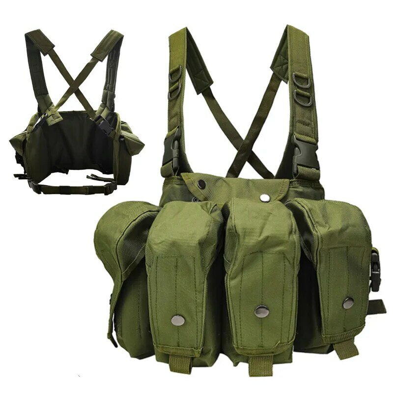معدات الجيش العسكرية التكتيكية سترة الألوان المناورات الصيد الناقل الجسم درع الادسنس الملحقات AK 47 مول مجلة الحقيبة
