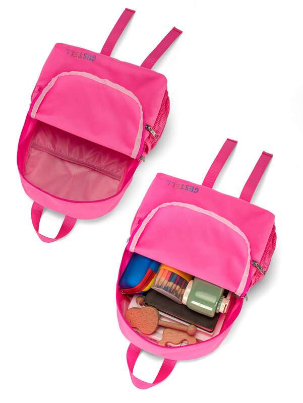 حقيبة ظهر للجنسين خفيفة الوزن مخصصة للتطريز للمدرسة ، حقيبة ظهر أحادية اللون ، اسم مخصص ، حقيبة ظهر بسيطة بألوان الحلوى ، غير رسمية