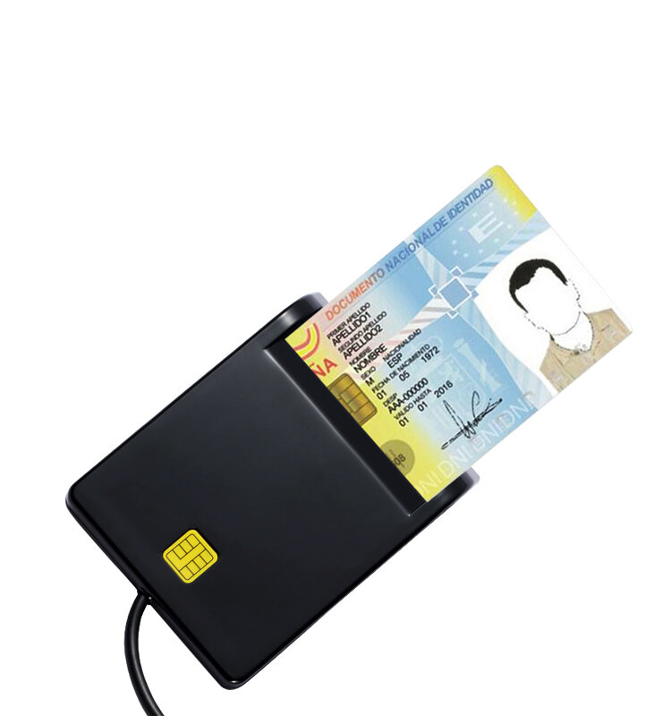 Zoweetek 12026-1 USB ID قارئ البطاقة الذكية PC/SC USB-CCID EMV ISO7816 ل DNIE DNI ID رقاقة البطاقة الذكية