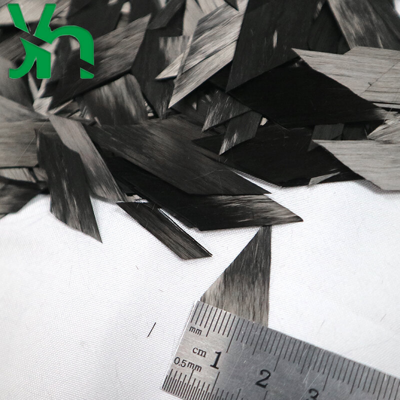 قطع قصيرة من ألياف الكربون مزورة ، ألياف الكربون الأصلية ، على شكل الماس ، المواد الخام للحبوب ، 42