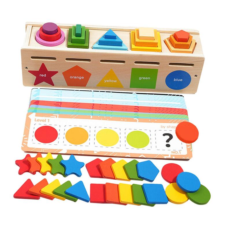 مونتيسوري شكل لون الفرز لعبة للأطفال ، كتل لعبة ، لعبة النشاط ، شكل صندوق الفرز