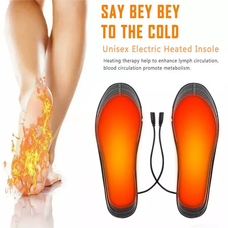 الشتاء الكهربائية ساخنة النعال USB التدفئة قدم دفئا الأحذية الحرارية جورب وسادة ساخنة النعال قابل للغسل كامل القدم حمى للجنسين