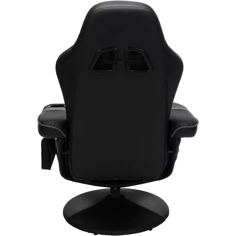 كرسي صالة الألعاب الإلكترونية مع مسند للقدمين ، وحدة التحكم ، الكمبيوتر ، قابل للتعديل ، رمادي