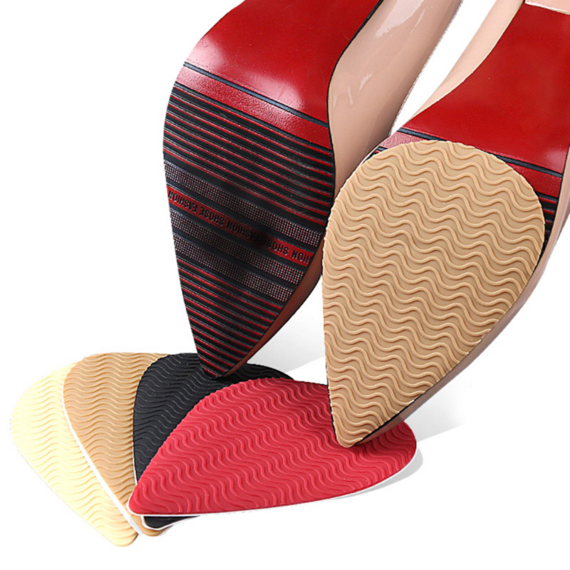 المطاط الأمامية منصات الرجال النساء الأحذية باطن حامي مكافحة زلة إصلاح outخل ذاتية اللصق ملصقا عالية الكعب الرعاية أسفل التصحيح