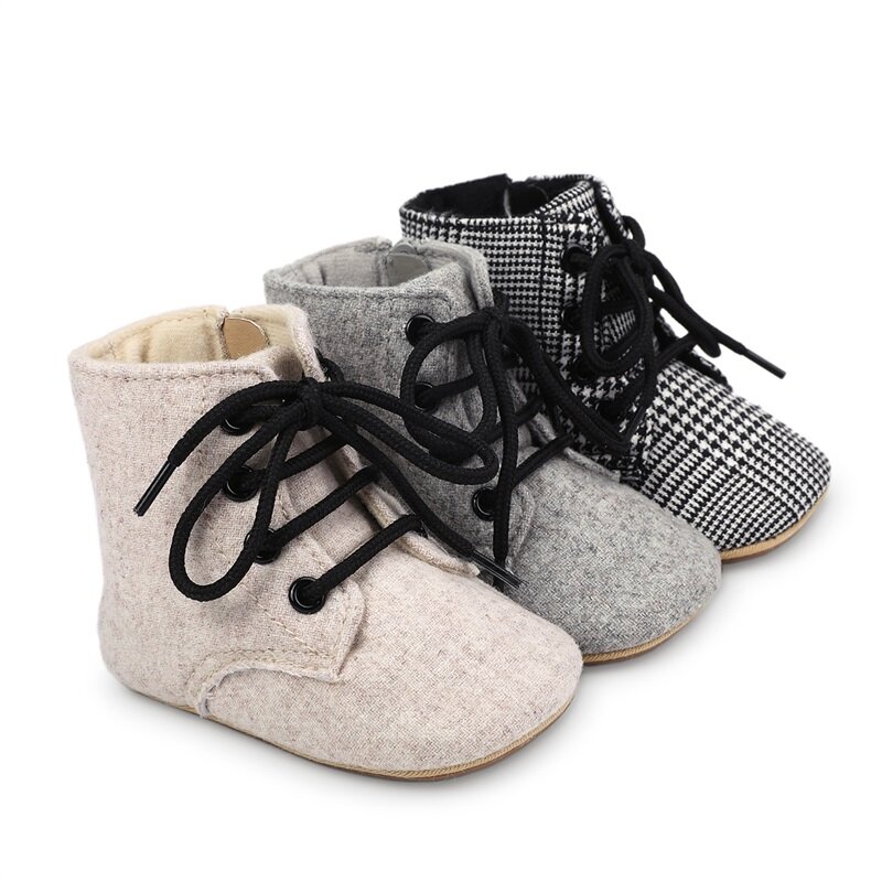 Blotona طفل الفتيات الشتاء الأحذية بلون الكاحل الأحذية سستة إغلاق الدافئة المضادة للانزلاق المشي أحذية للطفل 0-18 أشهر