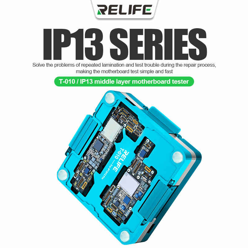 RELIFE T-010 IP13 سلسلة 4 في 1 الأوسط الأم مجلس تستر مناسبة ل IP13/13 Mini/13 Pro/13 برو ماكس اللوحة اختبار