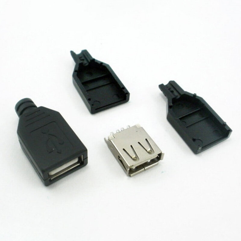 لأجهزة الكمبيوتر موصل USB أنثى المقبس لوازم شل 5 فولت موبايل الإدراج المباشر أنثى المقبس شاحن الطاقة