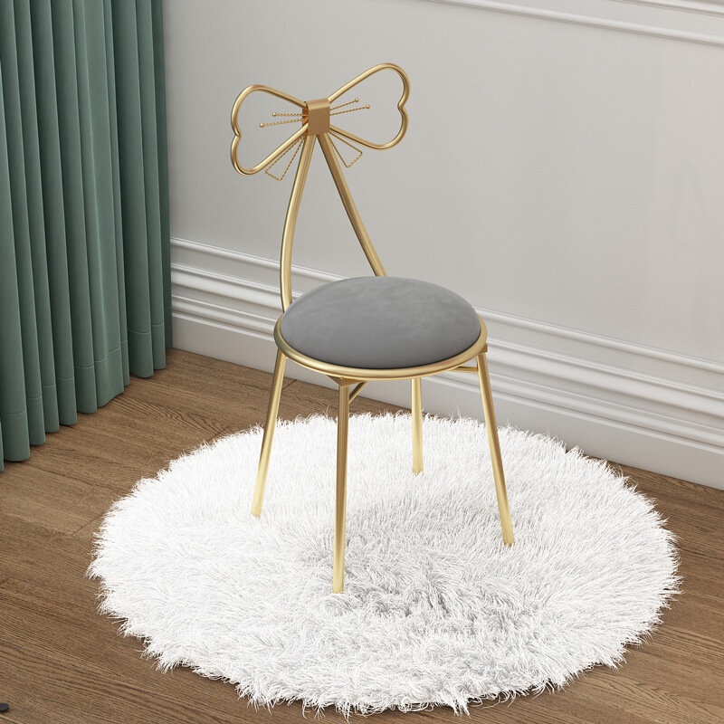كرسي مكياج مبتكر على شكل فراشة مع مسند ظهر قابل للفصل ، وحدة صغيرة لخلع الملابس ، نمط إنستغرام ، فتاة غرفة نوم ، جديد